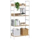 vidaXL 4 szintes tölgyszínű szerelt fa könyvespolc 60x27,6x124,5 cm