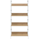 vidaXL 4 szintes tölgyszínű szerelt fa könyvespolc 60x27,6x124,5 cm