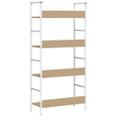 vidaXL 4 szintes tölgyszínű szerelt fa könyvespolc 60x27,6x124,5 cm