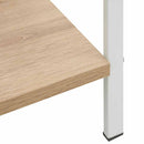 vidaXL 4 szintes tölgyszínű szerelt fa könyvespolc 60x27,6x124,5 cm