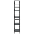 vidaXL 5 szintes fekete szerelt fa könyvespolc 60 x 27,6 x 158,5 cm