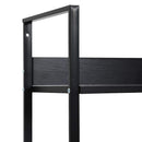 vidaXL 5 szintes fekete szerelt fa könyvespolc 60 x 27,6 x 158,5 cm