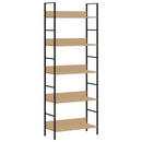 vidaXL 5 szintes tölgyszínű szerelt fa könyvespolc 60x27,6x158,5 cm