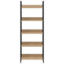 vidaXL 5 szintes tölgyszínű szerelt fa könyvespolc 60x27,6x158,5 cm