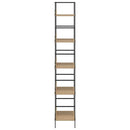 vidaXL 5 szintes tölgyszínű szerelt fa könyvespolc 60x27,6x158,5 cm
