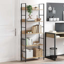 vidaXL 5 szintes tölgyszínű szerelt fa könyvespolc 60x27,6x158,5 cm