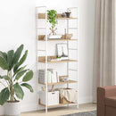 vidaXL 5 szintes tölgyszínű szerelt fa könyvespolc 60x27,6x158,5 cm