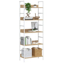 vidaXL 5 szintes tölgyszínű szerelt fa könyvespolc 60x27,6x158,5 cm