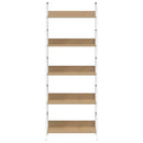 vidaXL 5 szintes tölgyszínű szerelt fa könyvespolc 60x27,6x158,5 cm