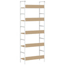 vidaXL 5 szintes tölgyszínű szerelt fa könyvespolc 60x27,6x158,5 cm