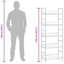 vidaXL 5 szintes tölgyszínű szerelt fa könyvespolc 60x27,6x158,5 cm