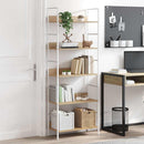 vidaXL 5 szintes tölgyszínű szerelt fa könyvespolc 60x27,6x158,5 cm