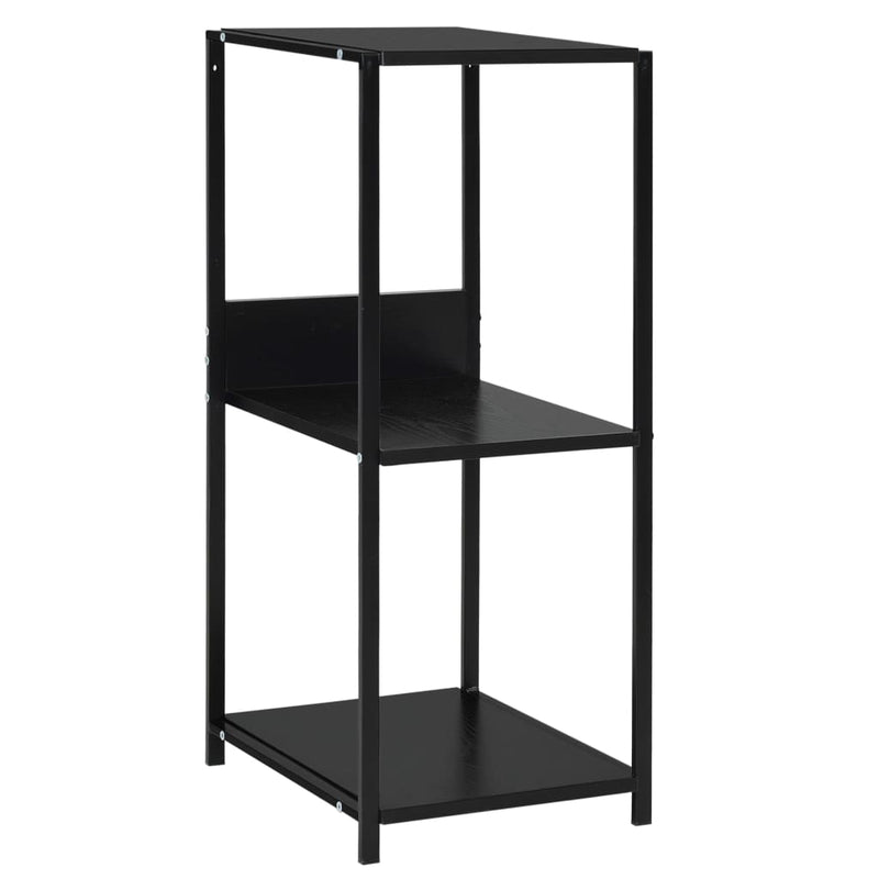 vidaXL fekete kisméretű álló szerelt fa könyvespolc 33,5x39,6x79,7 cm