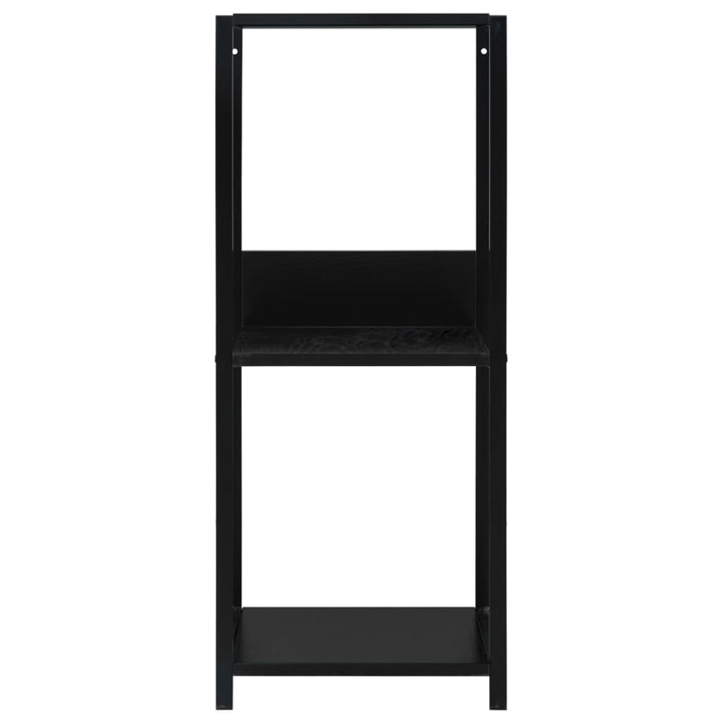 vidaXL fekete kisméretű álló szerelt fa könyvespolc 33,5x39,6x79,7 cm