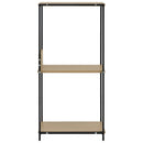 vidaXL fekete és tölgyszínű szerelt fa könyvespolc 33,5x39,6x79,7 cm