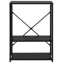 vidaXL fekete szerelt fa mikrohullámú szekrény 60 x 39,6 x 79,5 cm