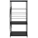 vidaXL fekete szerelt fa mikrohullámú szekrény 60 x 39,6 x 79,5 cm