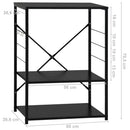 vidaXL fekete szerelt fa mikrohullámú szekrény 60 x 39,6 x 79,5 cm
