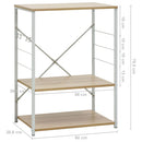 vidaXL fehér és tölgy szerelt fa mikrohullámú szekrény 60x39,6x79,5 cm