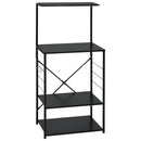 vidaXL fekete szerelt fa mikrosütő szekrény 60 x 39,6 x 123 cm