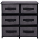 vidaXL szürke acél tárolószekrény 6 fiókkal 55 x 29 x 55 cm
