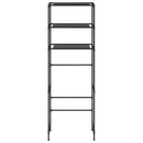 vidaXL 3 szintes fekete WC feletti tárolóállvány 53 x 28 x 169 cm
