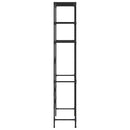 vidaXL 3 szintes fekete WC feletti tárolóállvány 53 x 28 x 169 cm