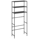 vidaXL 3 szintes fekete mosógép feletti tárolóállvány 69 x 28 x 169 cm