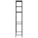vidaXL 3 szintes fekete mosógép feletti tárolóállvány 69 x 28 x 169 cm