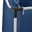 vidaXL kék acél szennyesszortírozó 3 zsákkal