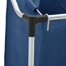 vidaXL kék acél szennyesszortírozó 4 zsákkal