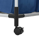 vidaXL kék acél szennyesszortírozó 4 zsákkal