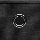 vidaXL 4 db fekete szövet tárolódoboz fedéllel 32 x 32 x 32 cm