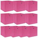 vidaXL 10 db rózsaszín szövet tárolódoboz 32 x 32 x 32 cm