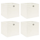 vidaXL 4 db fehér szövet tárolódoboz 32 x 32 x 32 cm