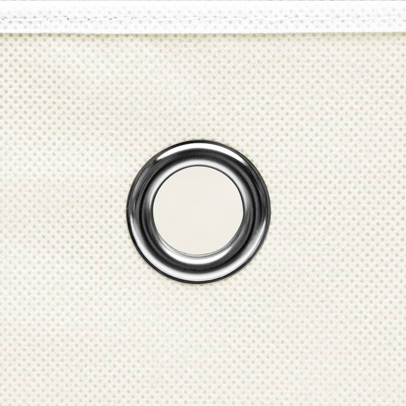 vidaXL 4 db fehér szövet tárolódoboz fedéllel 32 x 32 x 32 cm
