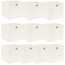 vidaXL 10 db fehér szövet tárolódoboz 32 x 32 x 32 cm