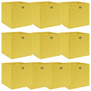 vidaXL 10 db sárga szövet tárolódoboz 32 x 32 x 32 cm