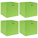 vidaXL 4 db zöld szövet tárolódoboz 32 x 32 x 32 cm