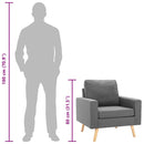 vidaXL világosszürke szövetfotel