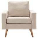 vidaXL krémszínű szövet karosszék