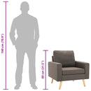 vidaXL tópszínű szövet karosszék