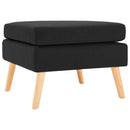 vidaXL fekete szövet lábzsámoly