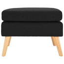 vidaXL fekete szövet lábzsámoly