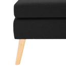 vidaXL fekete szövet lábzsámoly