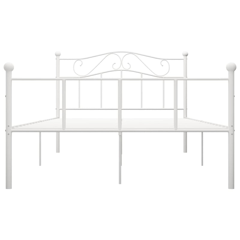 vidaXL fehér fém ágykeret 160 x 200 cm