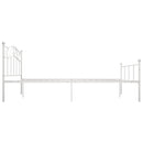 vidaXL fehér fém ágykeret 160 x 200 cm