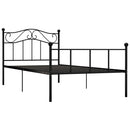 vidaXL fekete fém ágykeret 90 x 200 cm
