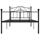 vidaXL fekete fém ágykeret 90 x 200 cm