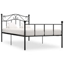 vidaXL fekete fém ágykeret 100 x 200 cm